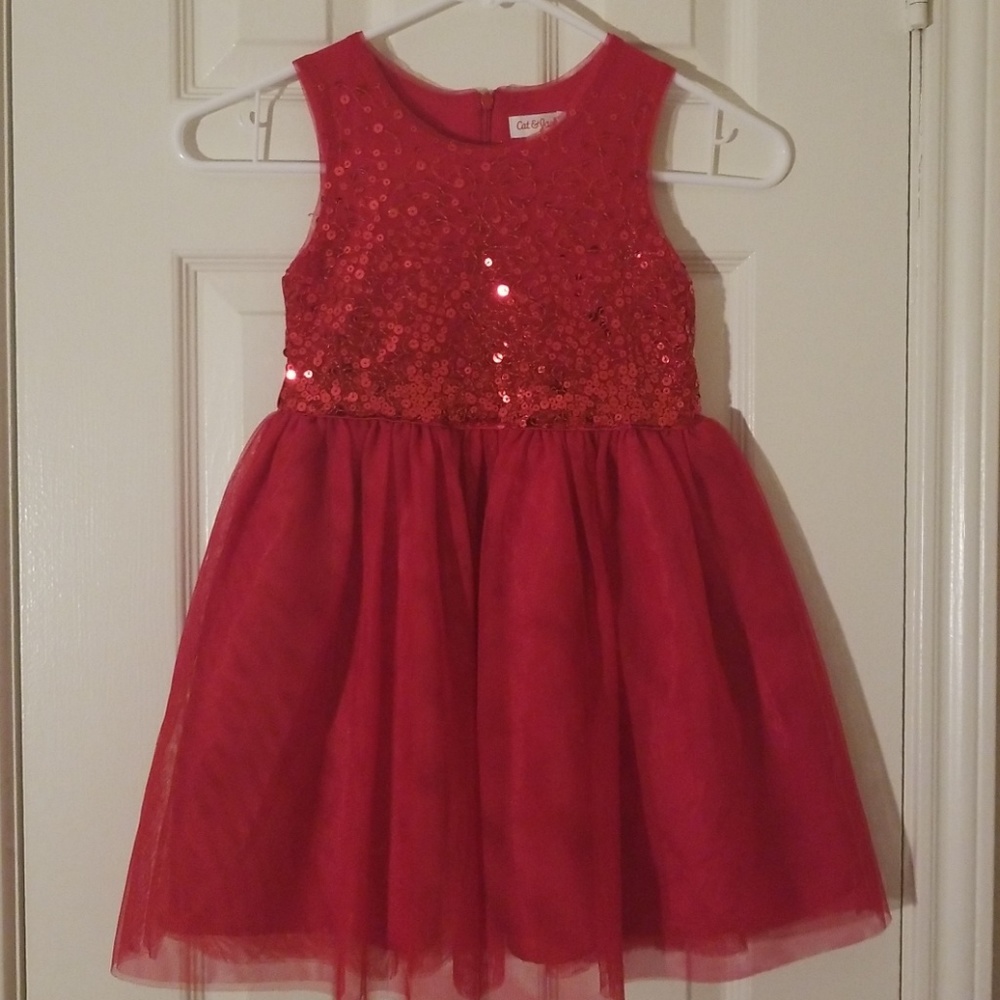 Red sparkly dress